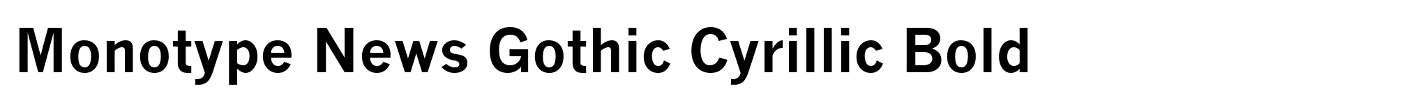 Monotype News Gothic Cyrillic Bold image